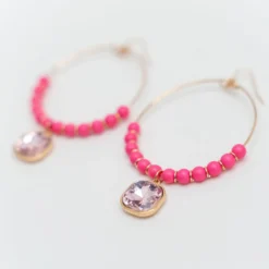 Date Night Beaded Hoop Earrings -Women's Clothing Store BBJewerlyApril 24 66