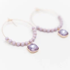 Date Night Beaded Hoop Earrings -Women's Clothing Store BBJewerlyApril 24 69