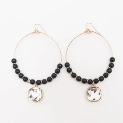 Date Night Beaded Hoop Earrings -Women's Clothing Store BBJewerlyApril 24 75