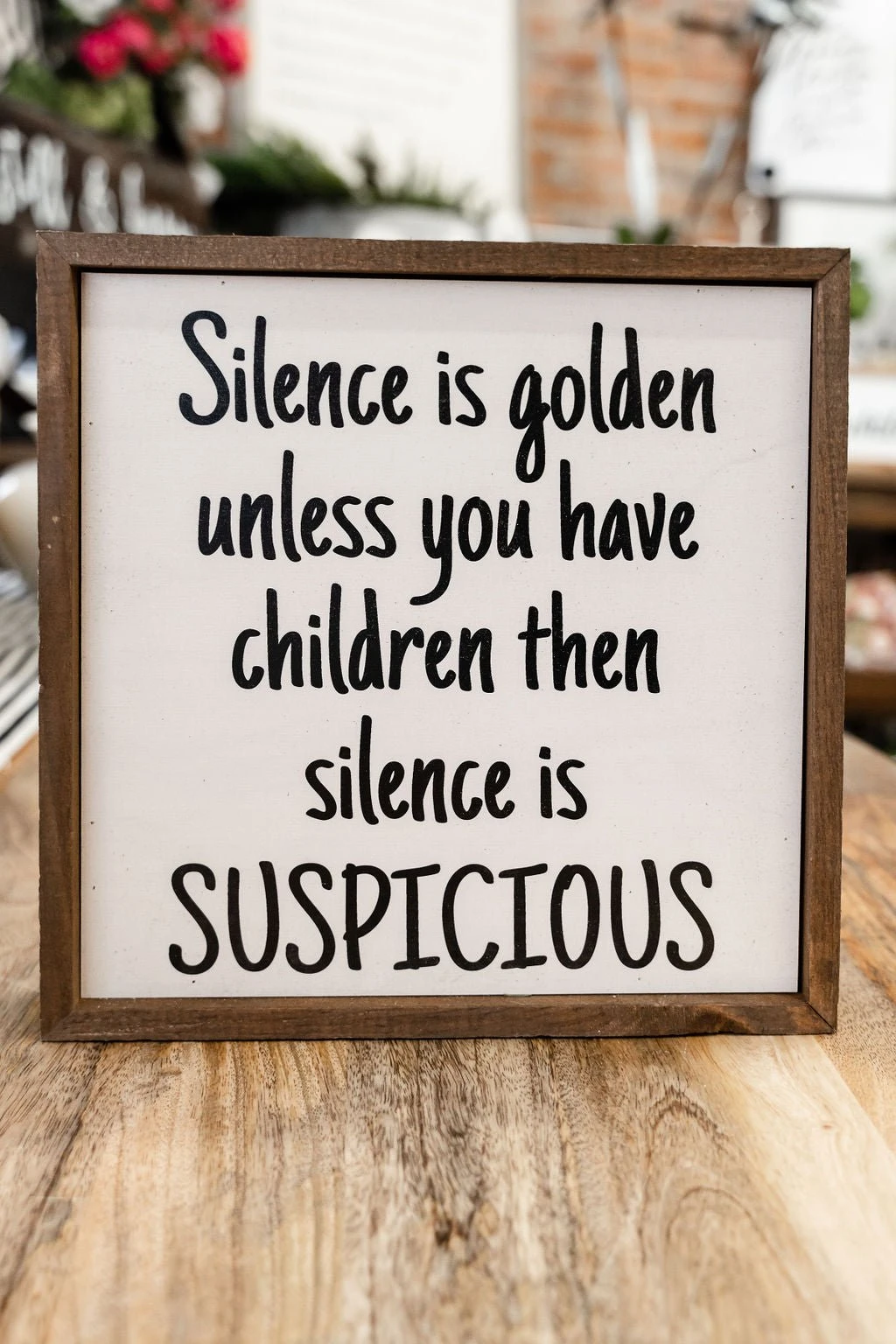 Silence Wooden Framed Sign 1 Silence Wooden Framed Sign