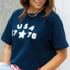 USA 1776 Stitched Tee