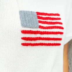 Lightweight Stitched Flag Knit Tee -Women's Clothing Store DSC 0312