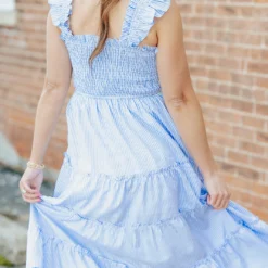 Striped Smocked Top Tiered Midi Dress 10 Striped Smocked Top Tiered Midi Dress -Women's Clothing Store DSC 0688 115adae1 976d 411d be7c 849109059e37