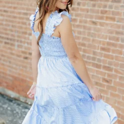 Striped Smocked Top Tiered Midi Dress 11 Striped Smocked Top Tiered Midi Dress -Women's Clothing Store DSC 0695 43b257c8 f51b 4b62 8bea 669188f18a9a