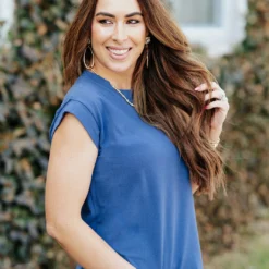 Simple Cap Sleeve Tee 34 Simple Cap Sleeve Tee -Women's Clothing Store DSC 0992