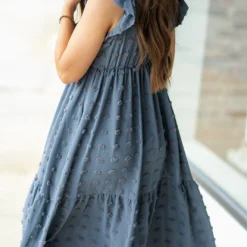 Monochrome Dot Ruffle Bottom Midi Dress 28 Monochrome Dot Ruffle Bottom Midi Dress -Women's Clothing Store DSC 1300