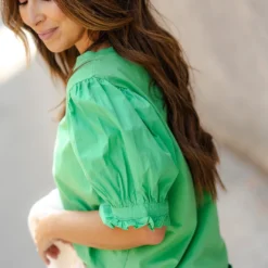 Puffed Blouse Sleeve Tee -Women's Clothing Store DSC 1358