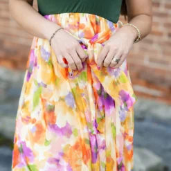 Watercolor Floral Bottom Maxi Dress -Women's Clothing Store DSC 1450 124b51fe 7ef1 440c 881b b7fd224b0587