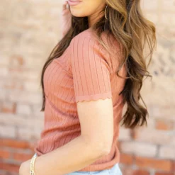 Wide Ribbed Short Sleeve Henley Tee -Women's Clothing Store DSC 1474 d2fee73a d555 461b 8c79 7a3231e8ea16