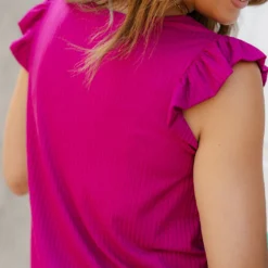 Wide Ribbed Flutter Trim Tank -Women's Clothing Store DSC 1476 1cc6b6c9 56d8 40a3 bcdb 322e0c3c88ac