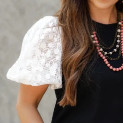 Embroidered Puff Sleeve Blouse -Women's Clothing Store DSC 1491 0be30eb1 af0b 4694 adae 330fa774460f