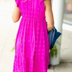 Monochrome Dot Ruffle Bottom Midi Dress 38 Monochrome Dot Ruffle Bottom Midi Dress -Women's Clothing Store DSC 1521