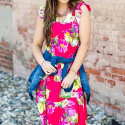 Fancy Floral Flutter Trim Midi Dress 31 Fancy Floral Flutter Trim Midi Dress -Women's Clothing Store DSC 1595 263455ac 82c8 4edf 8988 f93842e8be57