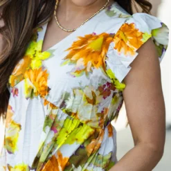 Fancy Floral Flutter Trim Midi Dress 27 Fancy Floral Flutter Trim Midi Dress -Women's Clothing Store DSC 1697 e6967777 6e28 4e66 bb10 5570763397f0