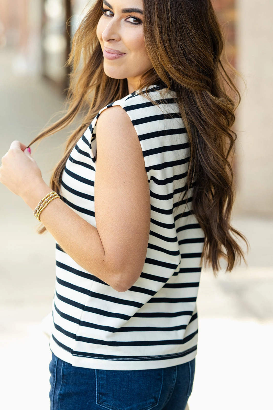 Bold Striped Solid Collar Tank 12 Bold Striped Solid Collar Tank - Image 12