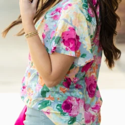 Watercolor Roses Cap Sleeve Blouse -Women's Clothing Store DSC 1951 66199c3f fb86 41b1 8759 2e7ed1e50156