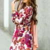 Vivacious Floral Long Sleeve Dress