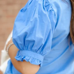 Puffed Blouse Sleeve Tee -Women's Clothing Store DSC 2124