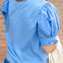 Puffed Blouse Sleeve Tee -Women's Clothing Store DSC 2126