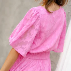 Subtle Floral Midi Dress -Women's Clothing Store DSC 2464