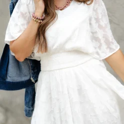 Subtle Floral Midi Dress -Women's Clothing Store DSC 2492