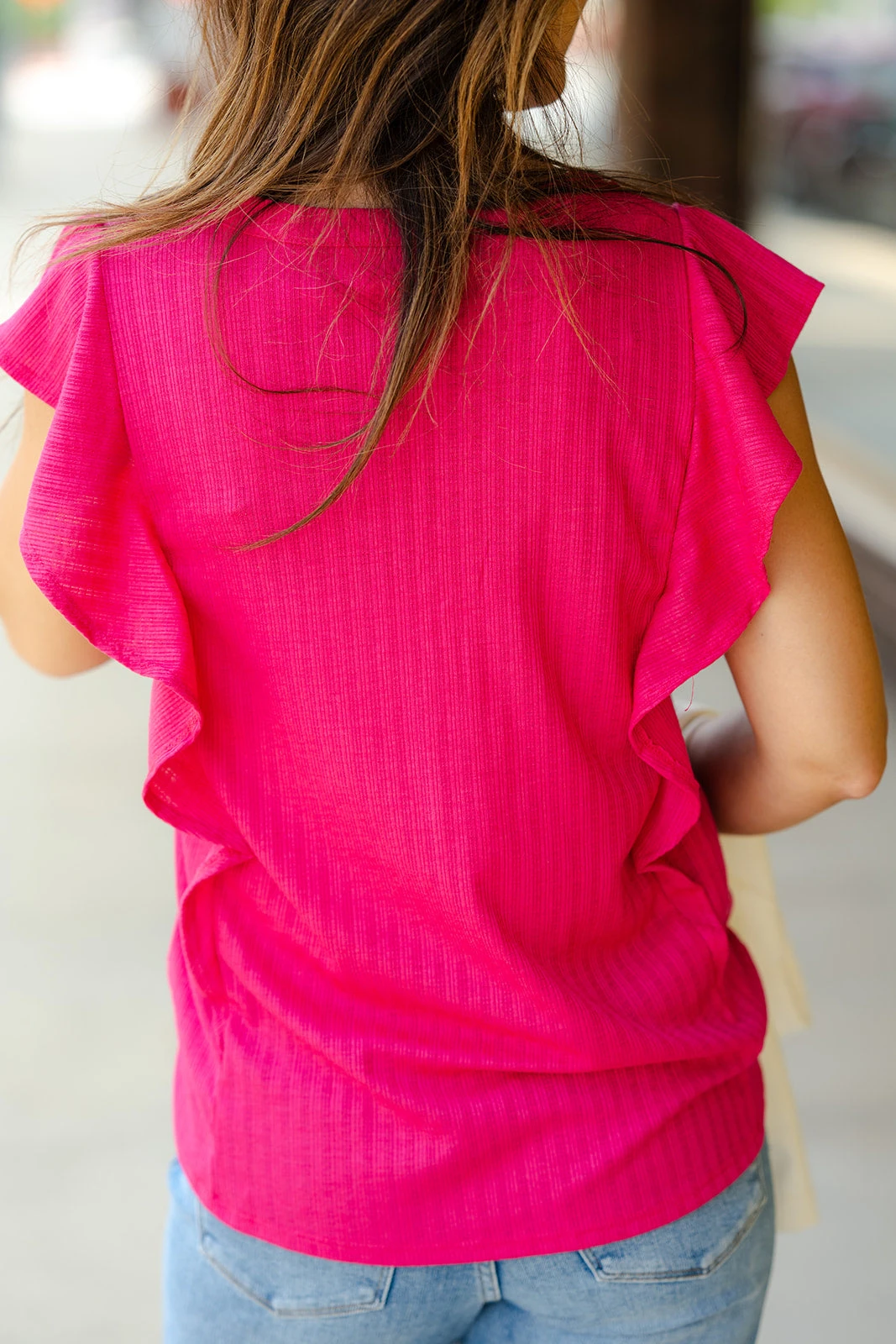 Subtle Stripes Butterfly Trimmed Tee 2 Subtle Stripes Butterfly Trimmed Tee - Image 2