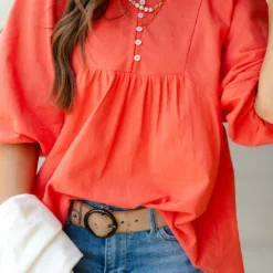 Button Top Peasant Blouse -Women's Clothing Store DSC 2840 749179a8 2360 41d5 aa66 2e5c77bab5dd