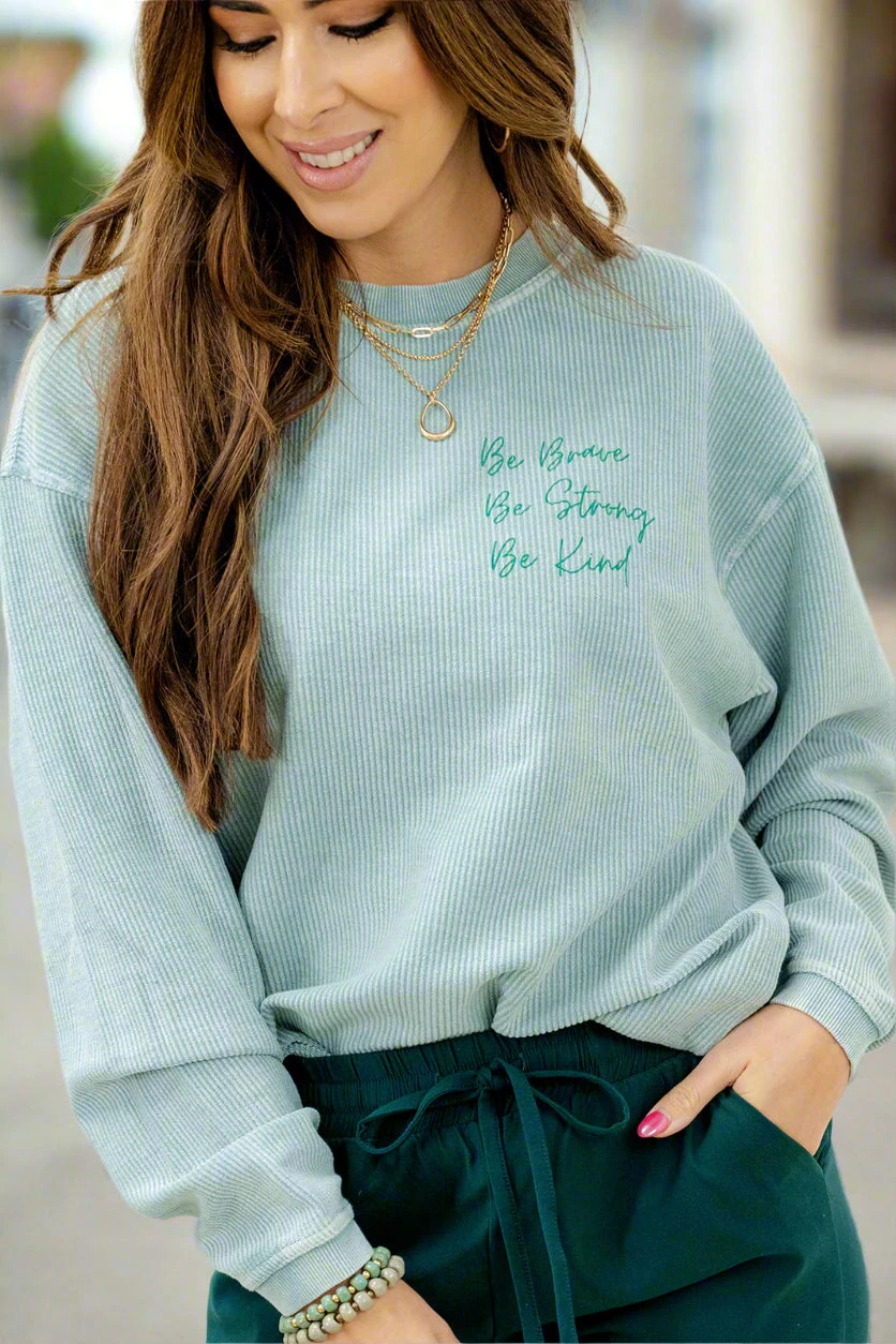 She Was Unstoppable Ribbed Graphic Crewneck 1 She Was Unstoppable Ribbed Graphic Crewneck