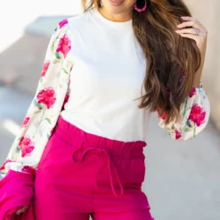 Magnolia Sleeve Solid Body Blouse