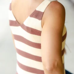 Striped Knit Side Slit Midi Dress -Women's Clothing Store DSC 3297 4633cda3 0a19 4cd7 af6d 98b0ef766e0d