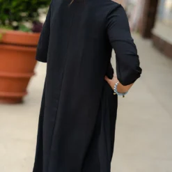 Faux Layered 3/4 Sleeve Dress -Women's Clothing Store DSC 3378 e92a77ac 913a 4c0e a980 ee16f9091771