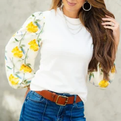 Magnolia Sleeve Solid Body Blouse 17 Magnolia Sleeve Solid Body Blouse -Women's Clothing Store DSC 3621