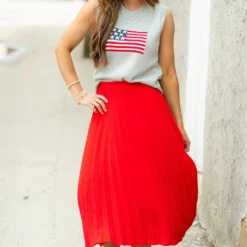 Liberty Ribbed Trim Knit Tank -Women's Clothing Store DSC 3969