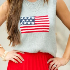 Liberty Ribbed Trim Knit Tank