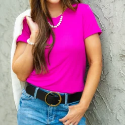 Betsey's So Soft Cuffed Sleeve Basic Tee