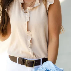 All Over Ruffles V-Neck Tank