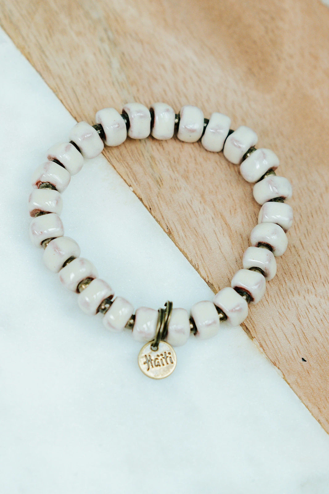 Bel Koz Squared Clay Bead Bracelet 4 Bel Koz Squared Clay Bead Bracelet - Image 4