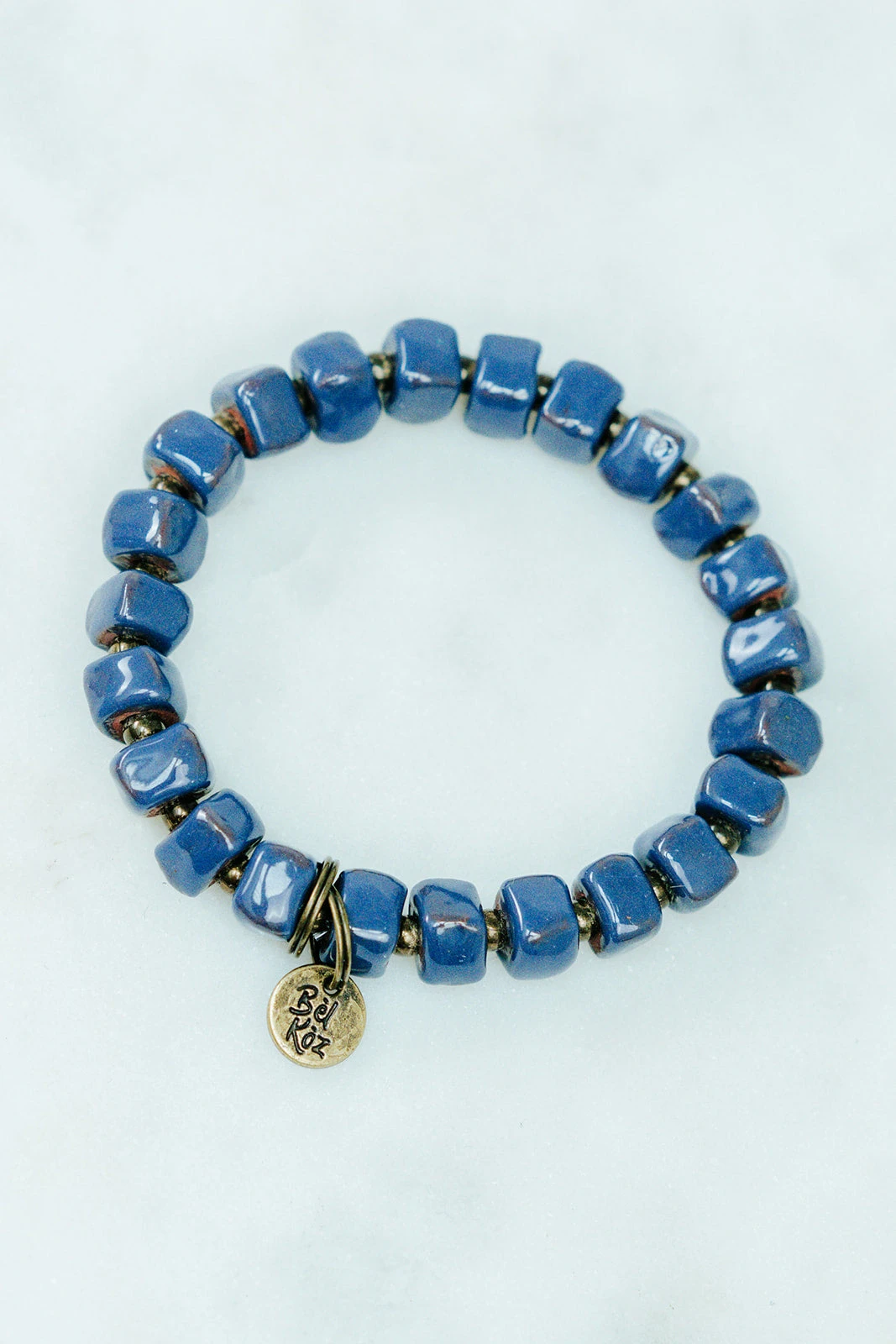 Bel Koz Squared Clay Bead Bracelet 5 Bel Koz Squared Clay Bead Bracelet - Image 5