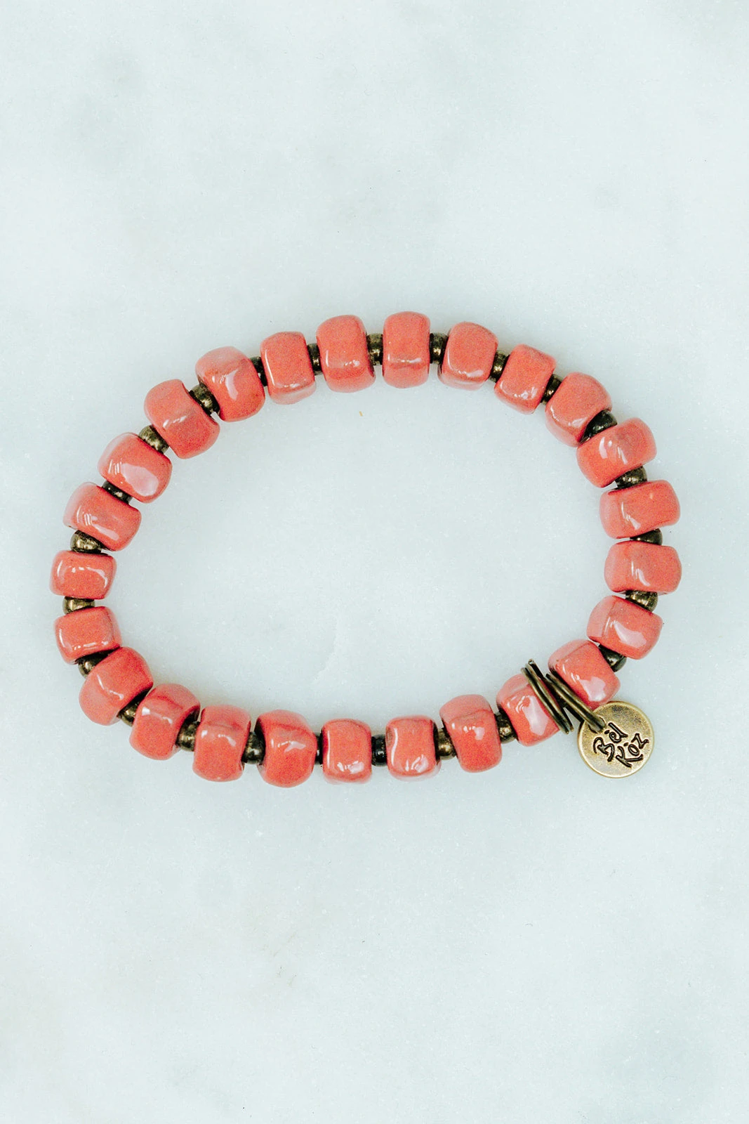 Bel Koz Squared Clay Bead Bracelet 2 Bel Koz Squared Clay Bead Bracelet - Image 2