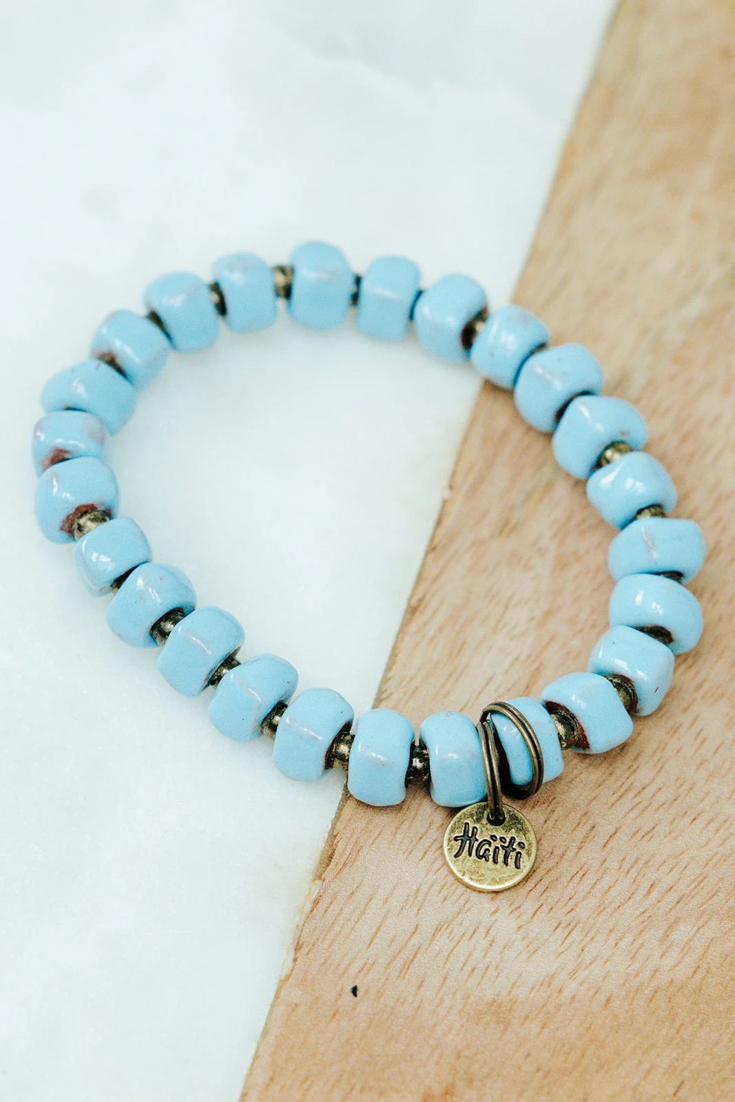 Bel Koz Squared Clay Bead Bracelet 1 Bel Koz Squared Clay Bead Bracelet