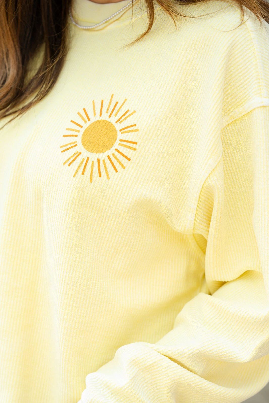 Forever Chasing Sunsets Ribbed Graphic Crewneck 4 Forever Chasing Sunsets Ribbed Graphic Crewneck - Image 4