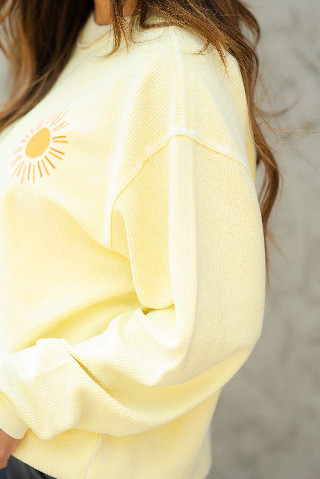 Forever Chasing Sunsets Ribbed Graphic Crewneck 5 Forever Chasing Sunsets Ribbed Graphic Crewneck - Image 5