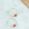 Bel Koz Square Bead Hoop Earring
