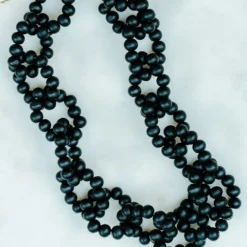 Intertwined Beaded Necklace -Women's Clothing Store DSC 4684