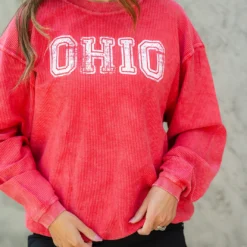 Varsity Ohio Ribbed Graphic Crewneck