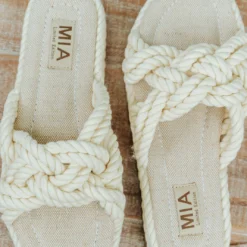 Miko Off White Sandals -Women's Clothing Store DSC 4737