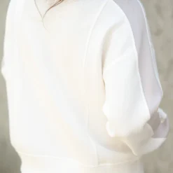 Striped Sleeve Zip Up Jacket -Women's Clothing Store DSC 4775