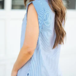 Vertical Striped Dolman Tank -Women's Clothing Store DSC 5850