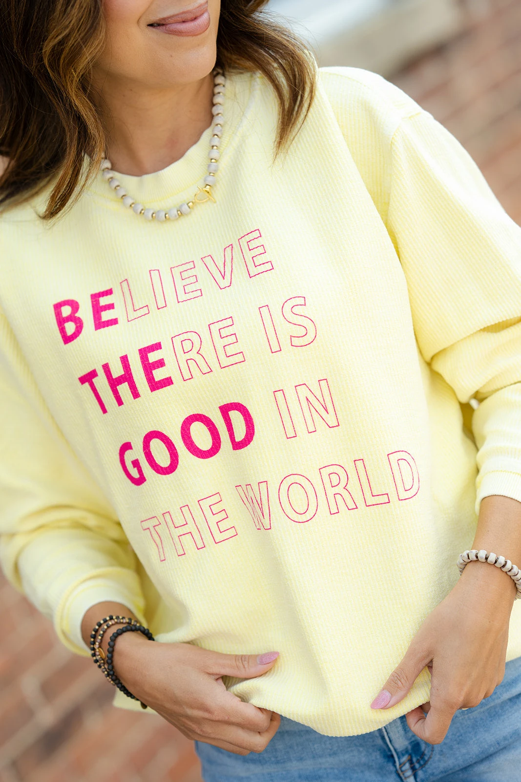 Be The Good Ribbed Graphic Crewneck 1 Be The Good Ribbed Graphic Crewneck