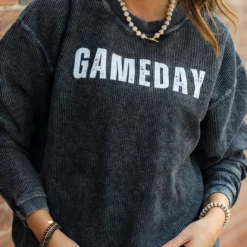 Gameday Ribbed Graphic Crewneck